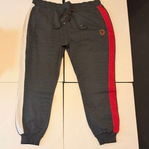 Cookies Charcoal Joggers with Red & White Side Stripes 4xl
